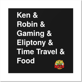 Ken & Robin & Gaming White Letters Posters and Art